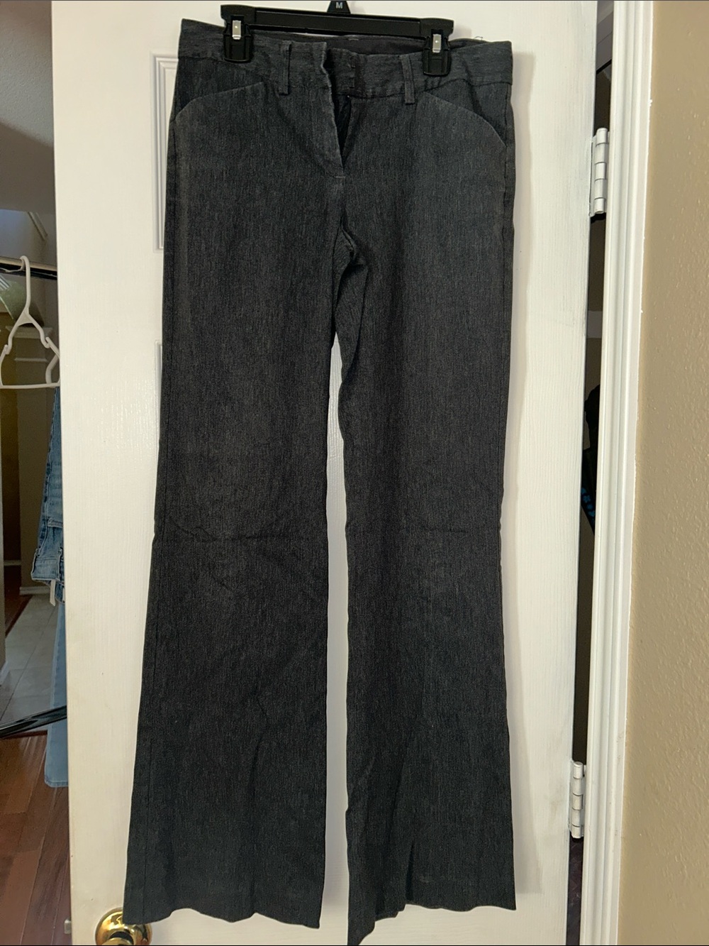 Express Black Wide-Leg Flare Jeans